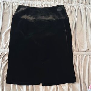 Elegant Black Velvet Skirt